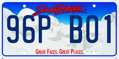 SD license plate 96PB01