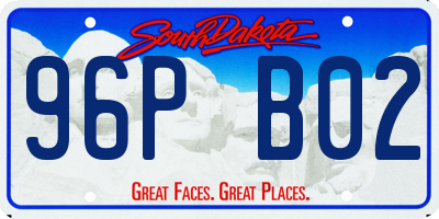 SD license plate 96PB02