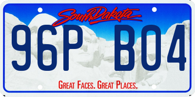 SD license plate 96PB04