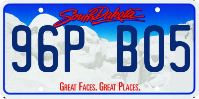 SD license plate 96PB05