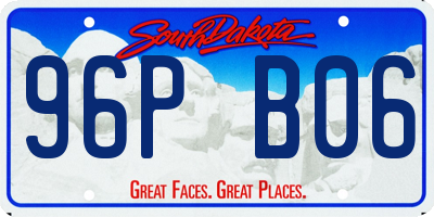 SD license plate 96PB06
