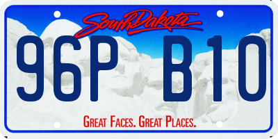 SD license plate 96PB10