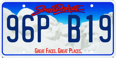 SD license plate 96PB19