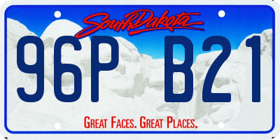 SD license plate 96PB21