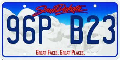 SD license plate 96PB23