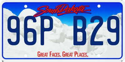 SD license plate 96PB29