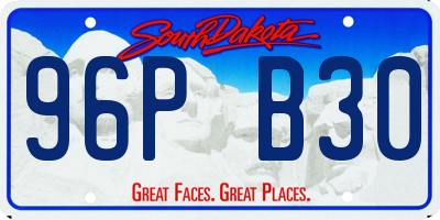 SD license plate 96PB30