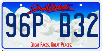 SD license plate 96PB32