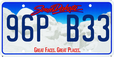 SD license plate 96PB33