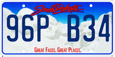 SD license plate 96PB34