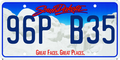 SD license plate 96PB35