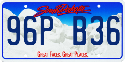 SD license plate 96PB36