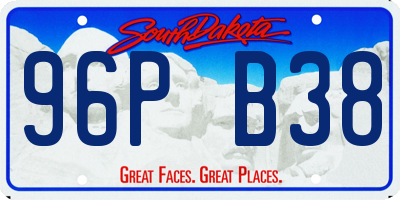 SD license plate 96PB38