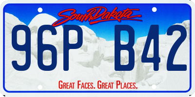 SD license plate 96PB42