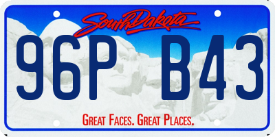 SD license plate 96PB43