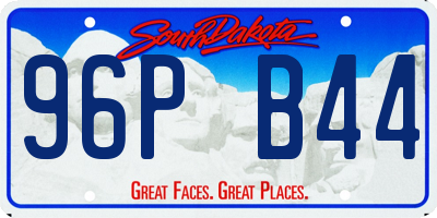 SD license plate 96PB44
