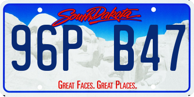 SD license plate 96PB47