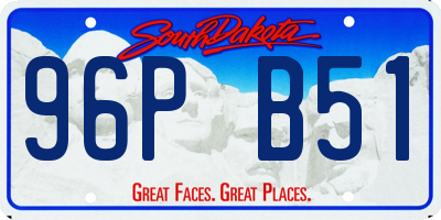 SD license plate 96PB51