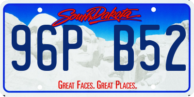 SD license plate 96PB52