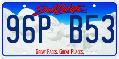 SD license plate 96PB53