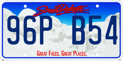 SD license plate 96PB54