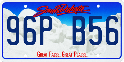 SD license plate 96PB56