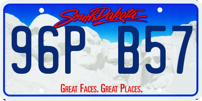 SD license plate 96PB57