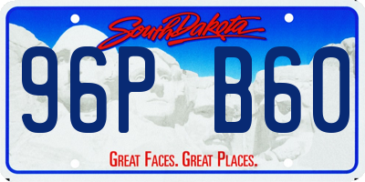 SD license plate 96PB60