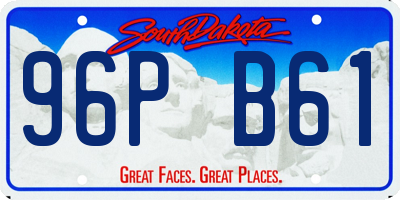 SD license plate 96PB61