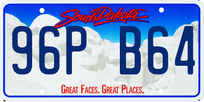 SD license plate 96PB64
