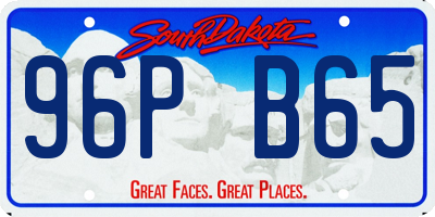 SD license plate 96PB65