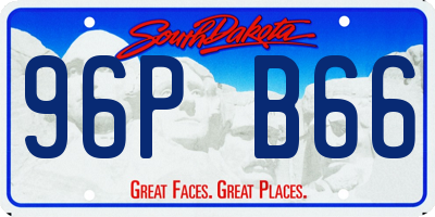 SD license plate 96PB66