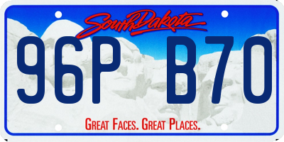 SD license plate 96PB70