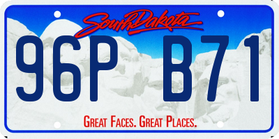 SD license plate 96PB71