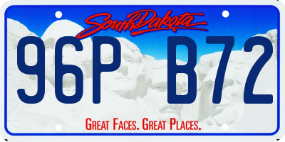 SD license plate 96PB72