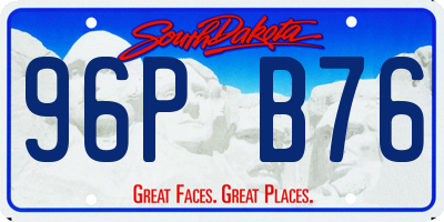 SD license plate 96PB76