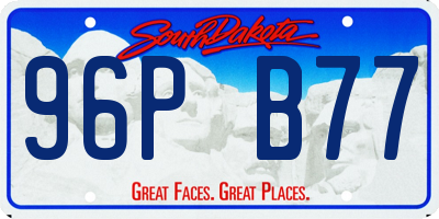 SD license plate 96PB77