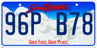 SD license plate 96PB78