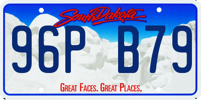 SD license plate 96PB79