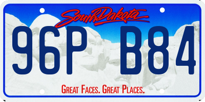 SD license plate 96PB84
