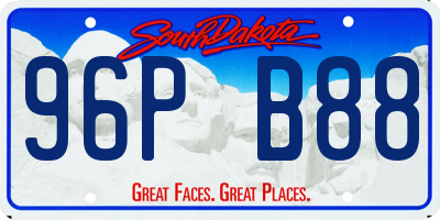 SD license plate 96PB88
