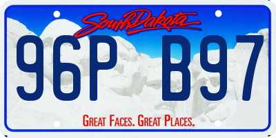 SD license plate 96PB97