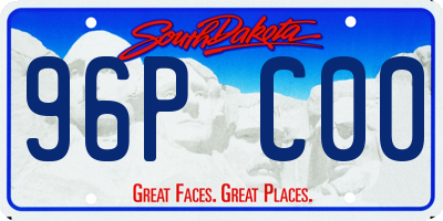 SD license plate 96PC00