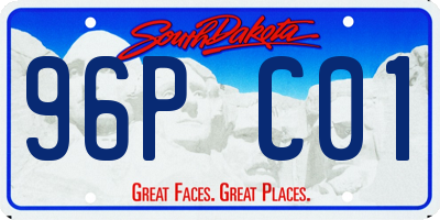 SD license plate 96PC01