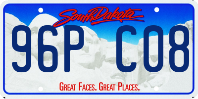 SD license plate 96PC08