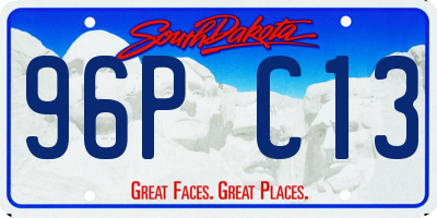 SD license plate 96PC13
