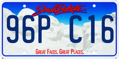 SD license plate 96PC16