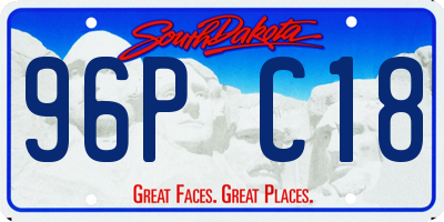 SD license plate 96PC18