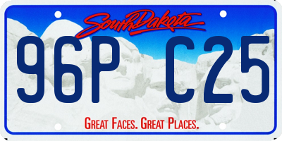 SD license plate 96PC25