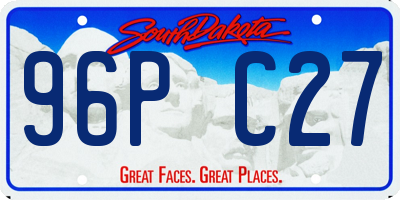 SD license plate 96PC27